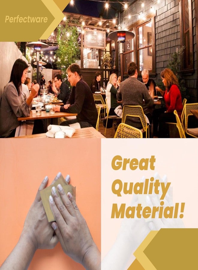 Perfectware 2 Ply Gold Beverage Napkins- Pack of 250ct - Image 5