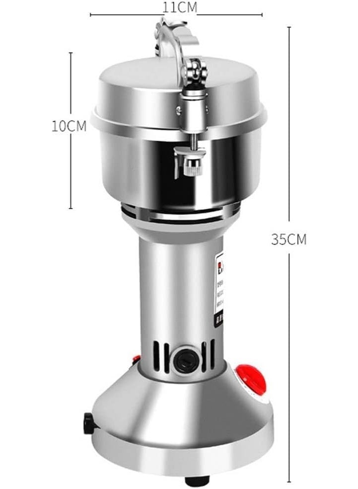 MUNTAQI Grain Mill Grinder High Speed Electric Stainless Steel Powder Machine | Professional Spice Herb Cereal Flour Mill | Fine Powder Grinder for Home & Commercial Use - Image 1