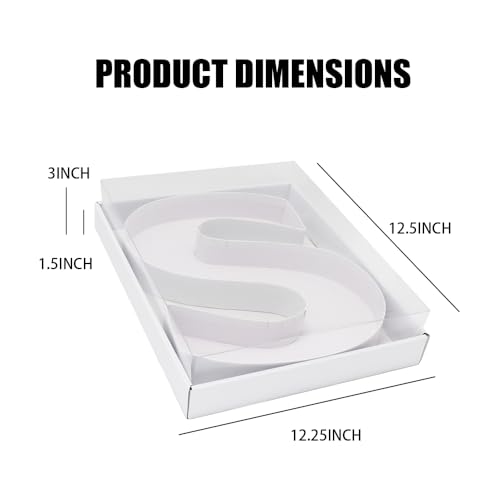 WENPACK 12.5" Cardboard Letter Shaped Mache Decorative Strawberries Fillable Sweets Candy Box with Clear Lid (White, S) - Image 4