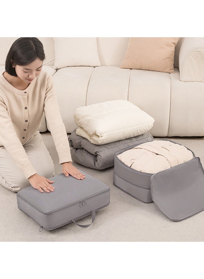2 Pieces Travel Luggage Organizer for Carry On Luggage, Space Saving Compression Storage Bags for Clothes Organizer Travel and Home Use (Grey)  - Image 1