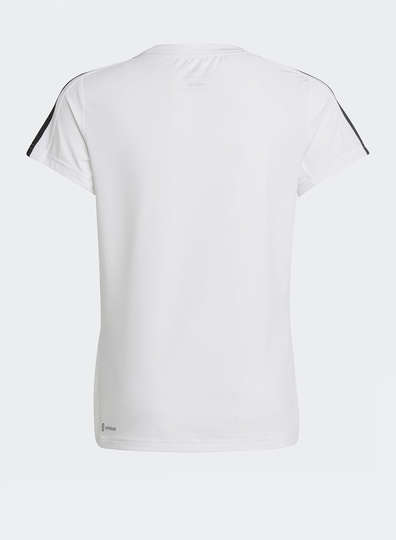 Adidas Youth 3-Stripes Essential Aeroready T-Shirt - Image 2