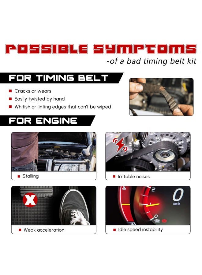 FQRANBO Drive Belt Tensioner and Idler Pulley Serpentine Belt Kit Compatible with Lexus IS250 ES350 Rx350 for Toyota Avalon Rav4 Sienna Camry Highlander Venza 3.5L V6 Replace 89374 7PK1550 1662031021 - Image 5