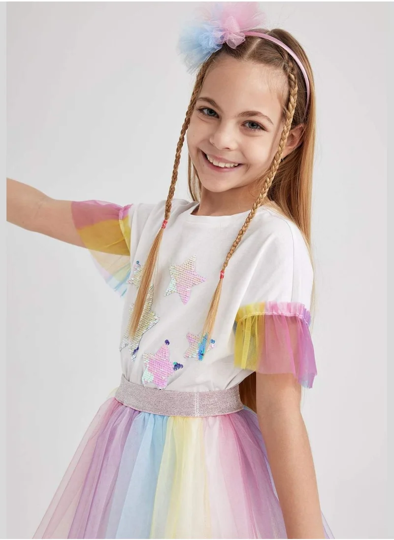 DeFacto Girl Knitted Short Sleeve Body