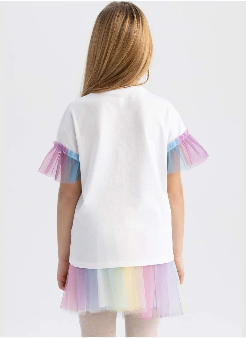 DeFacto Girl Knitted Short Sleeve Body