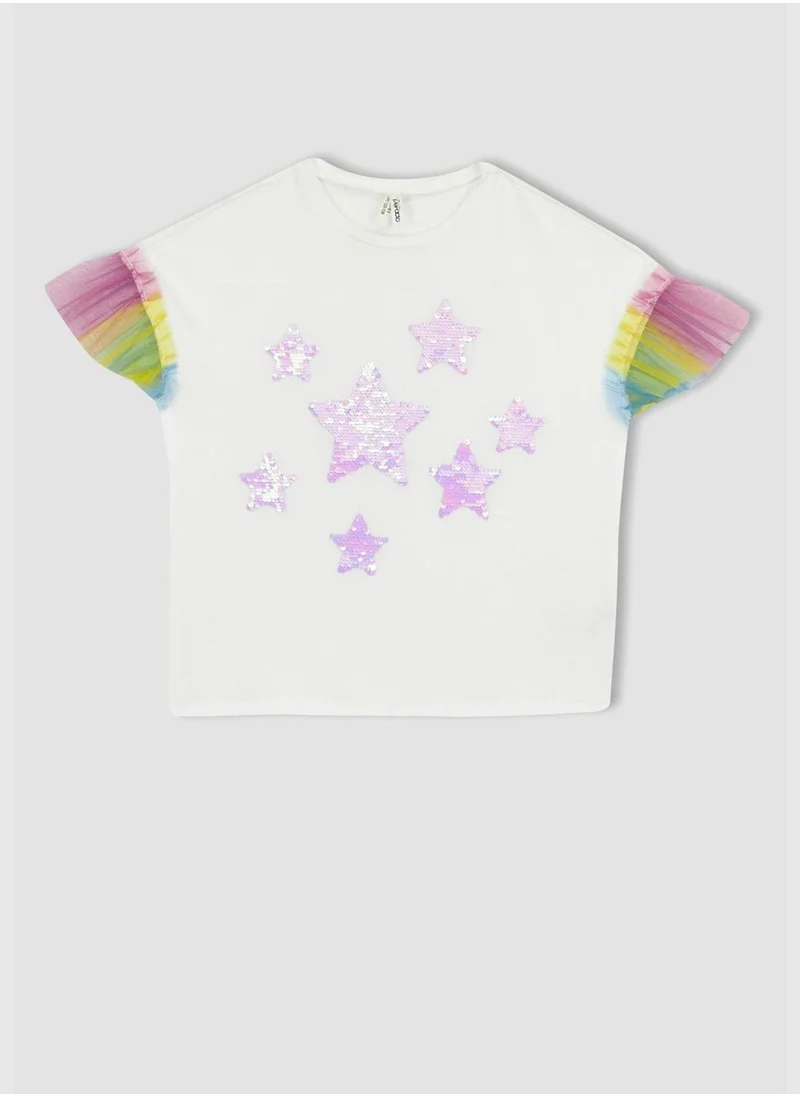 DeFacto Girl Knitted Short Sleeve Body