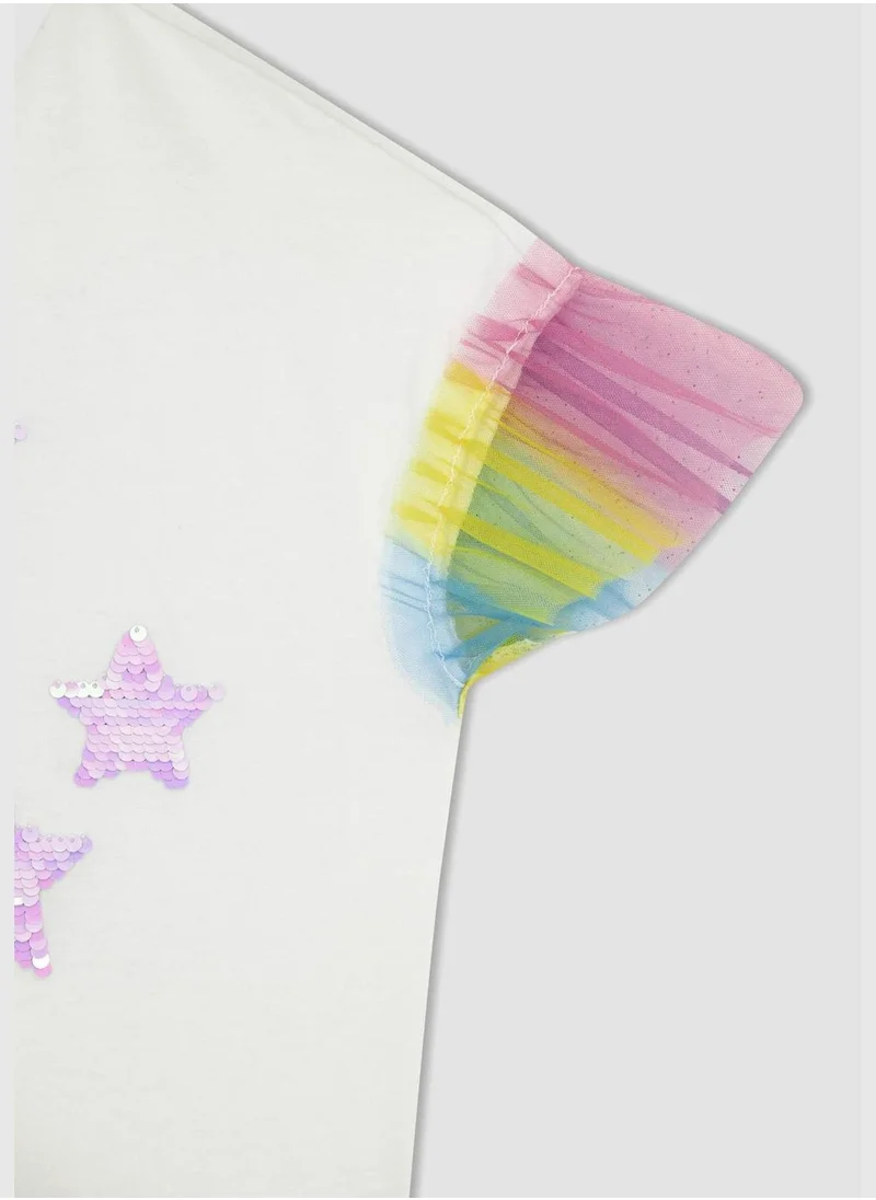 DeFacto Girl Knitted Short Sleeve Body