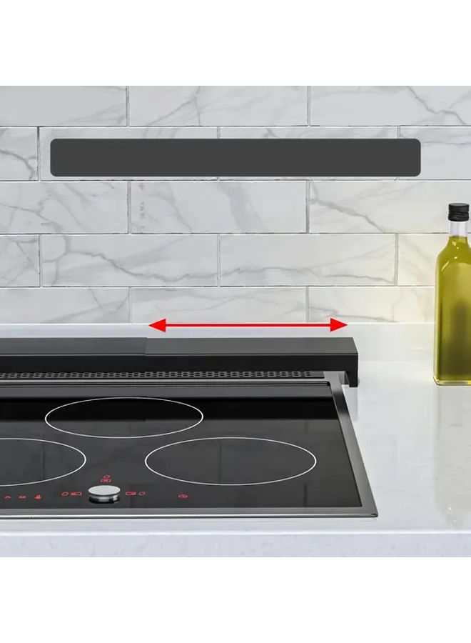 Heavy Duty Gas Electric Stove Exhaust Cover Rack Black Retractable Space Saving No Installation Needed - Image 2