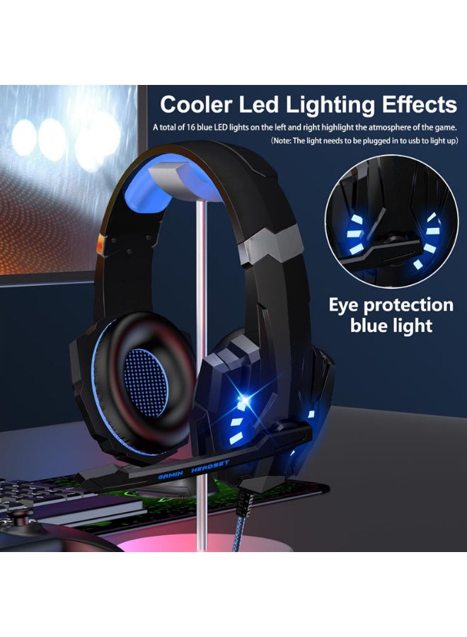 ACLIX Gaming Headset - KOTION EACH G9000 Pro Over Ear Gaming Headset for PC, PS4/PS5, Xbox One - Noise Isolating Microphone, LED Light, Over-Ear Comfort with Volume Control - Image 2