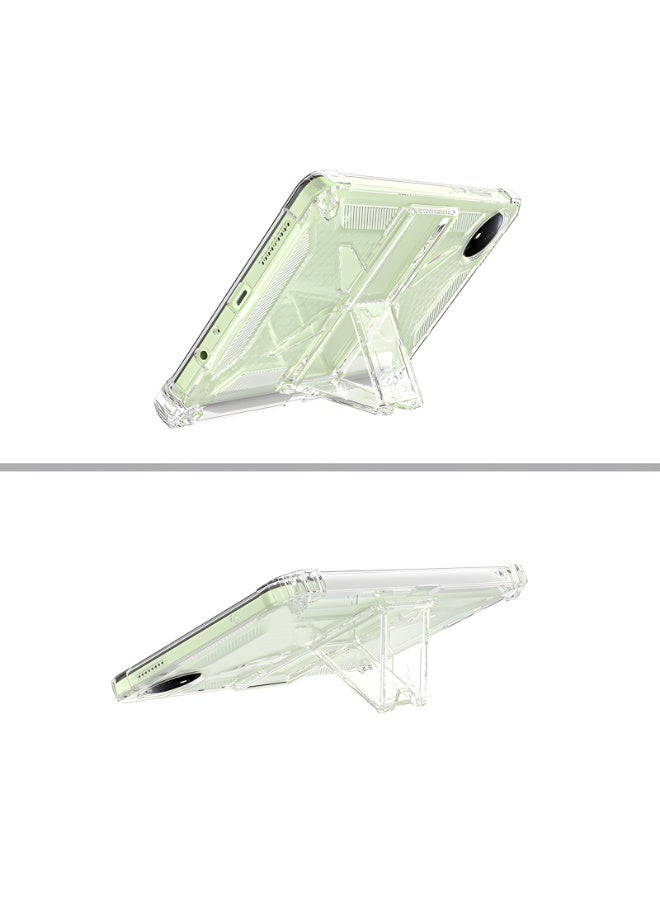 جراب شفاف مزود بحامل لجهاز Xiaomi Redmi Pad SE مقاس 8.7 بوصة (إصدار 2024)، مقاوم للصدمات، نحيف وخفيف الوزن، مقاوم للاصفرار، مزود بحامل، وحامل قلم - شفاف - Image 4