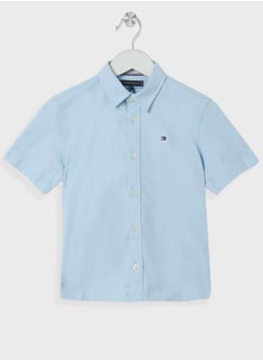 TOMMY HILFIGER Kids Stretch Oxford Ss Shirt  - Image 1