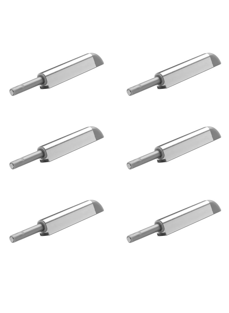 Zikra Magnetic Touch Latch, Magnetic Door Catch Push to Open Latch Adjustable Magnetic Cabinet Closures Release Catches Damper for Kitchen Closet Wardrobe Cupboard Cabinet Door Wardrobe (6Pcs Silver) - Image 1