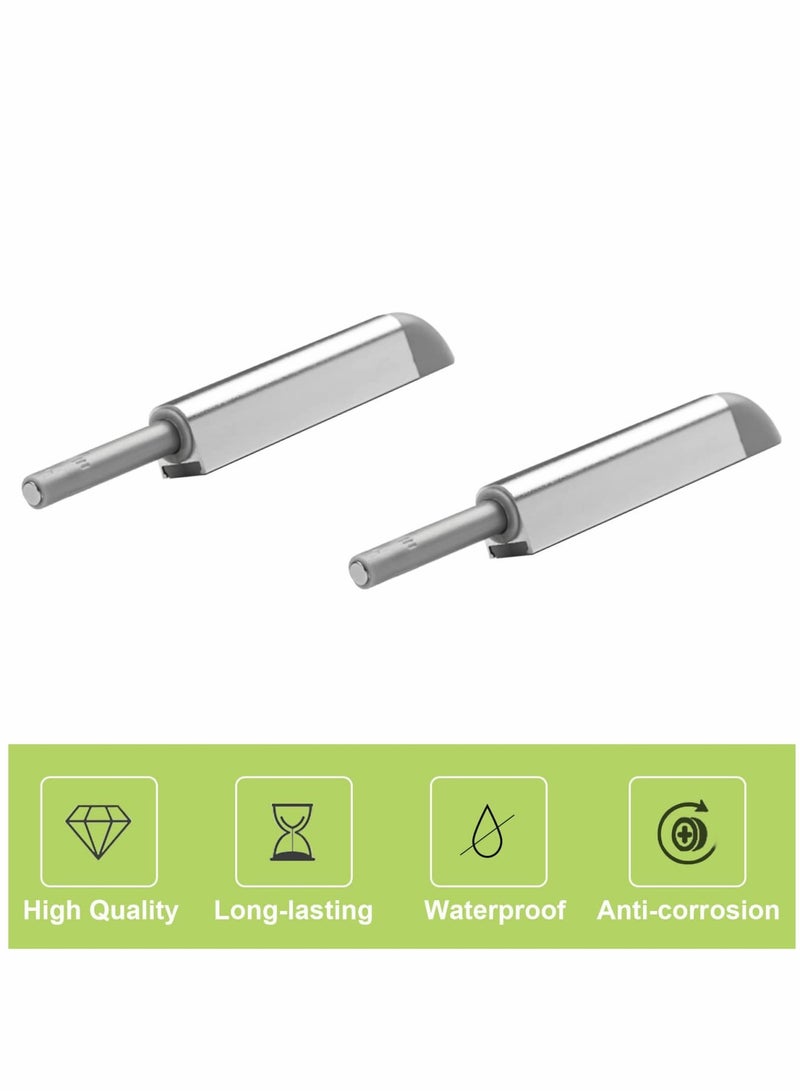 Zikra Magnetic Touch Latch, Magnetic Door Catch Push to Open Latch Adjustable Magnetic Cabinet Closures Release Catches Damper for Kitchen Closet Wardrobe Cupboard Cabinet Door Wardrobe (6Pcs Silver) - Image 3