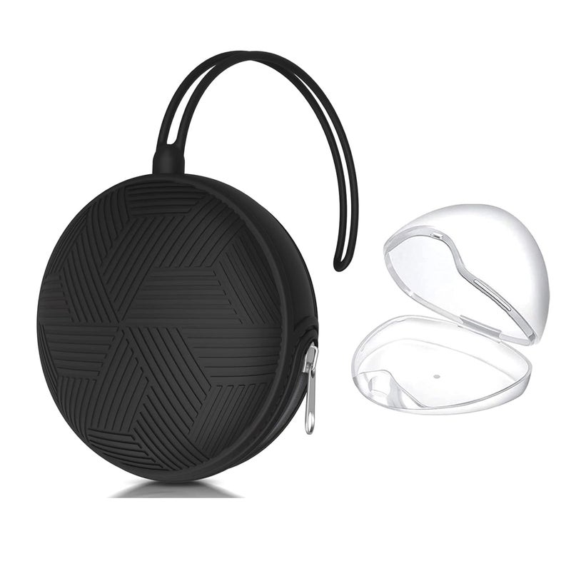 Smlpuame BPA Free Portable Silicone Pacifier Holder Case - Black - Image 1