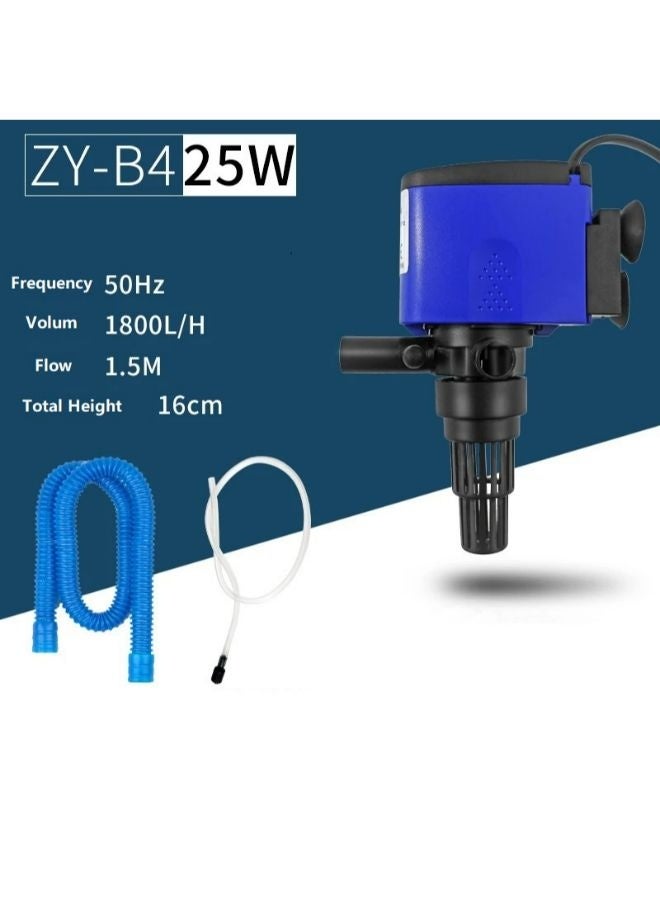 زي يانج رأس مضخة فيتر ZY-B4رأس مضخة فلتر داخلي 3 في 1 لحوض السمك، متعدد الوظائف، فلتر لحوض السمك، مضخة هواء، تدوير المياه، مناسب لأحواض أسماك الشعاب المرجانية - Image 5