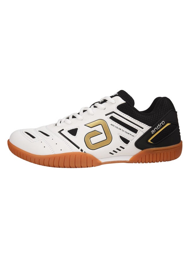 Andro Andu Table Tennis Shoes Men Women Professional Non-slip Wear-resistant Rubber Sole Ping Pong Sports Shoes Tianrui White Platinum Size 42 - Image 3