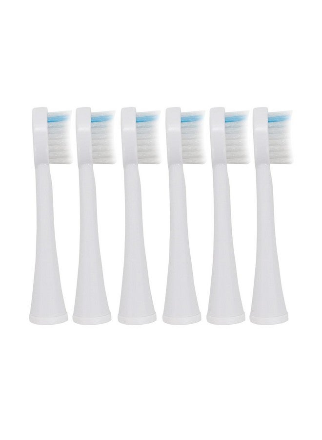 Toothbrush Heads Replacement For Waterpik Sf02W Sf03W Sf01W Sonic Fushion 2.0 Model Brush Head With Cover 6 Pcs White