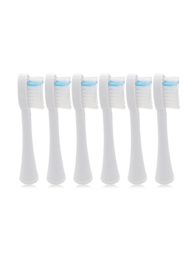 Toothbrush Heads Replacement For Waterpik Sf02W Sf03W Sf01W Sonic Fushion 2.0 Model Brush Head With Cover 6 Pcs White