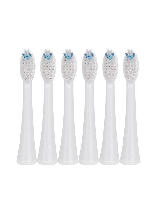 Toothbrush Heads Replacement For Waterpik Sf02W Sf03W Sf01W Sonic Fushion 2.0 Model Brush Head With Cover 6 Pcs White