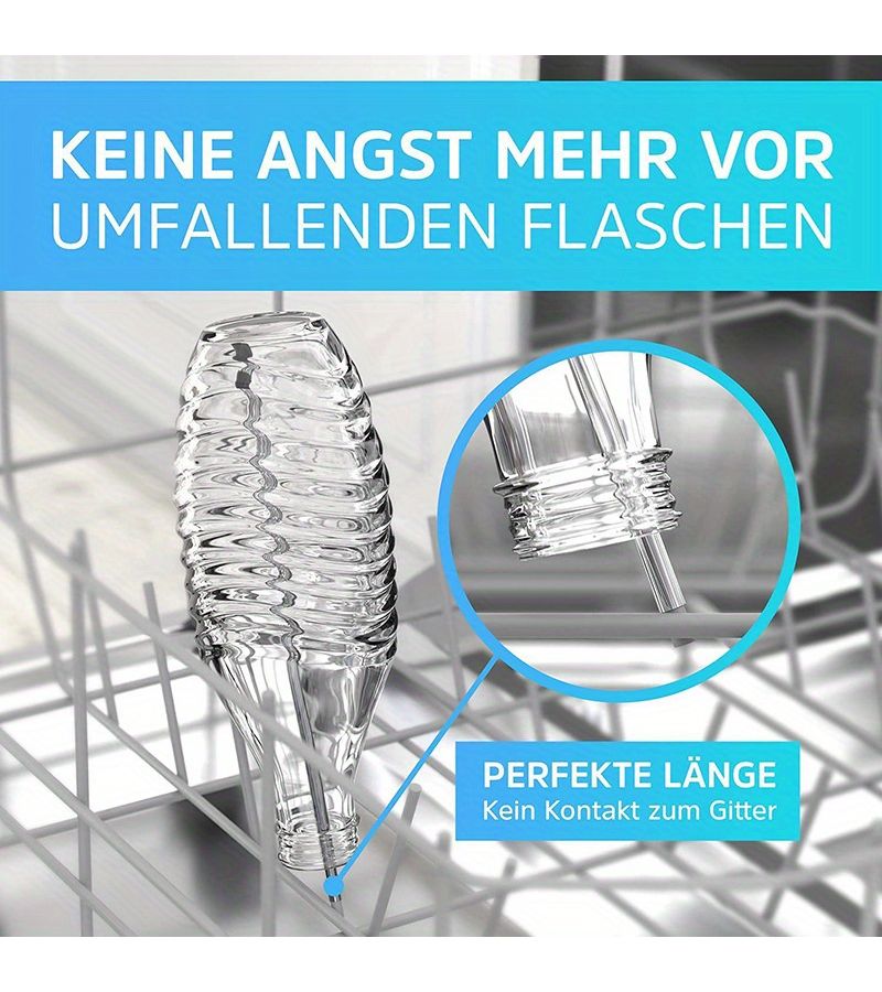 Set Of 5 Black Stainless Steel Dishwasher Racks For Soda Bottles Compatible With Standard Models - Image 3