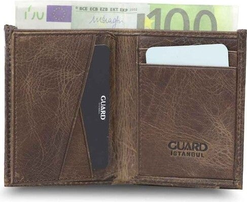 Guard Minimal Antique Brown Leather Men's Wallet  - Image 4