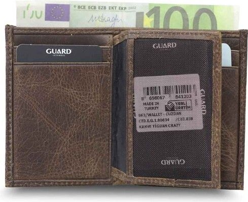 Guard Minimal Antique Brown Leather Men's Wallet  - Image 3
