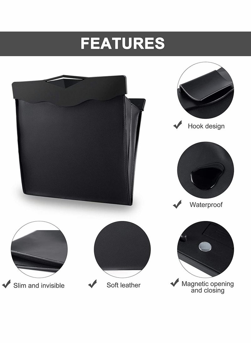 SYOSI Garbage Bag for Car, Multipurpose Hanging Car Trash Bags with Smart LED, Waterproof Trash Can for Car Back Seat with 15 PCS Disposable Garbage Bags (Black) - Image 2