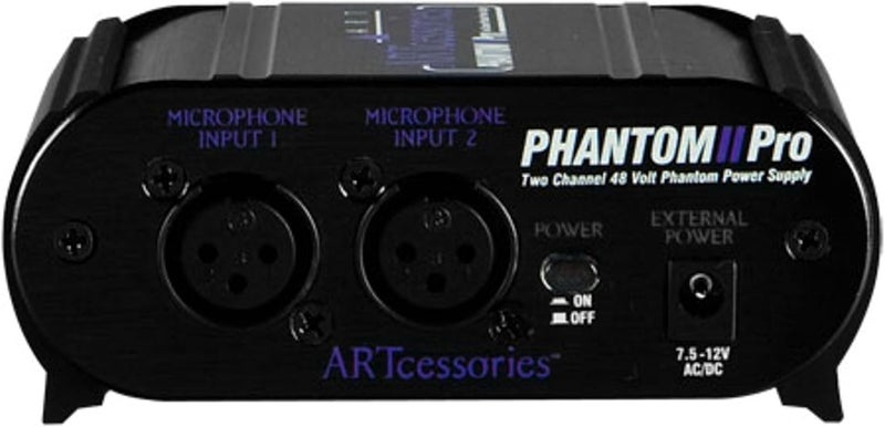 ART Pro Audio Phantom II Pro - Dual Channel 48 Volt Phantom Power Supply - Image 3