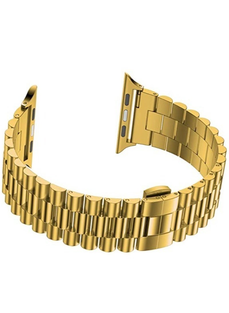 ELTRAZONE متوافق مع سوار ساعة Apple Series 5 مقاس 44 ملم و42 ملم، سوار iWatch من الفولاذ المقاوم للصدأ مع مشبك قابل للطي على شكل فراشة لسلسلة iWatch Band 5/4/3/2/1 - Image 3