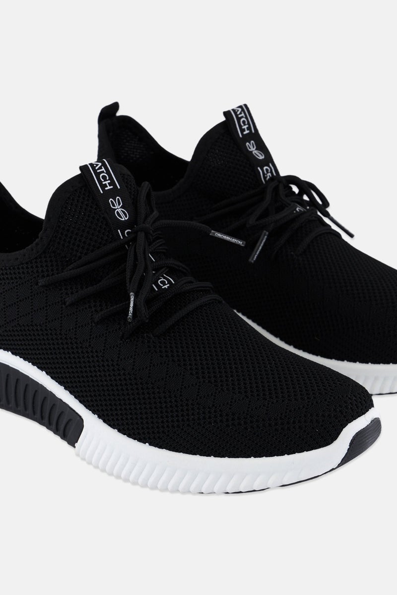 CROSSHATCH Men Lace Up Sport Shoes, Black - Image 3
