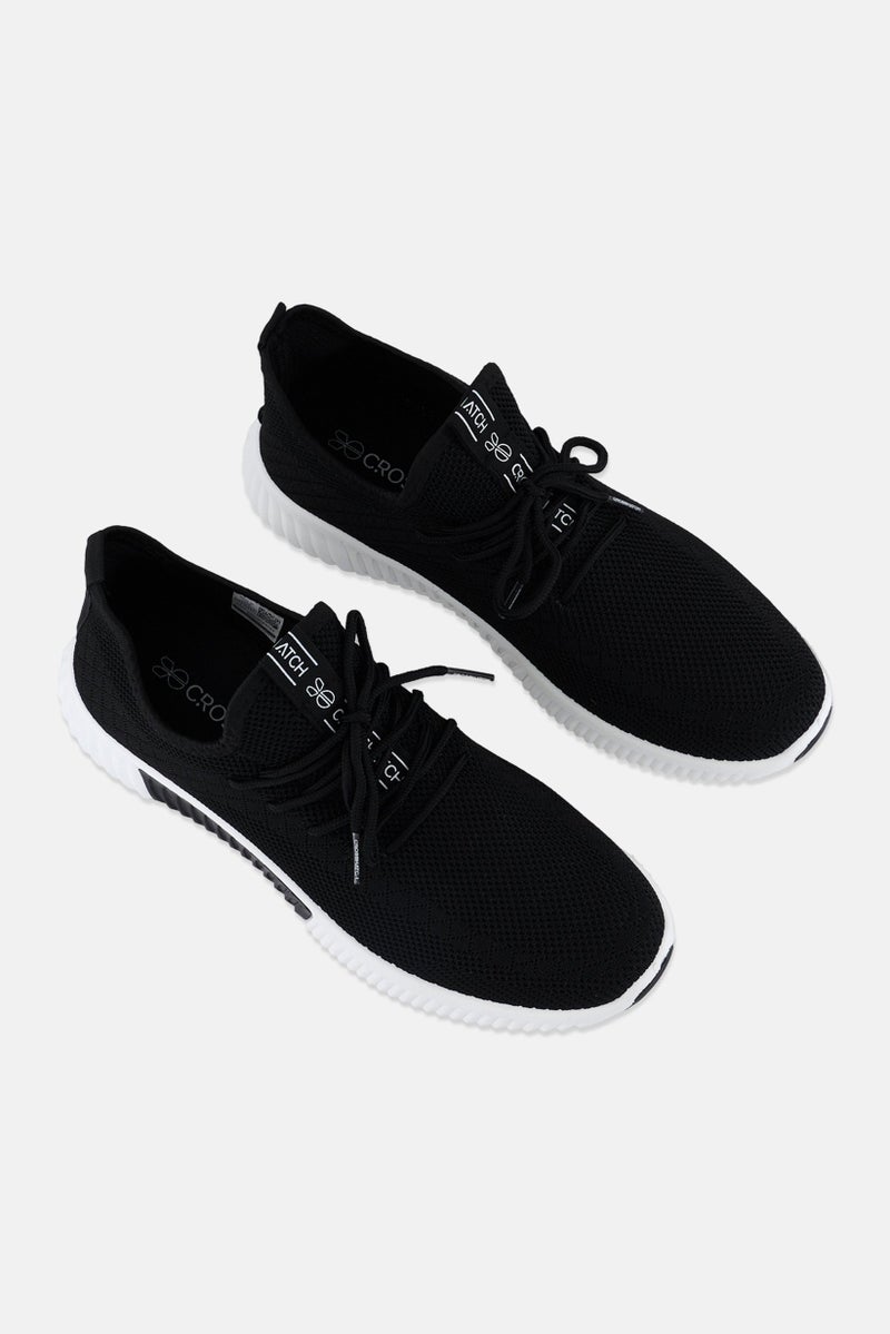 CROSSHATCH Men Lace Up Sport Shoes, Black - Image 4