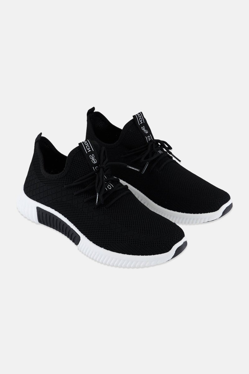 CROSSHATCH Men Lace Up Sport Shoes, Black - Image 1