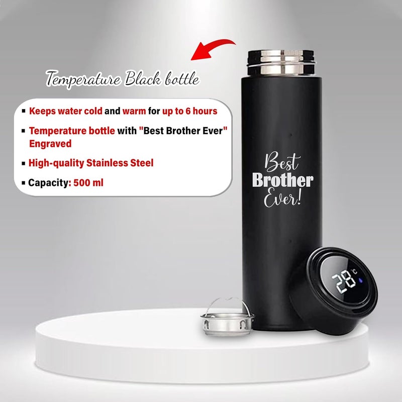 SAVRI SAVRI Rakshabandhan Gift Set Awesome Bro Quote Engraved Mug Black Bottle Best Gift for Brother Bhai BrotherinLaw on Rakhi Birthday Special Occasions Memorable Special Keepsake  - Image 3