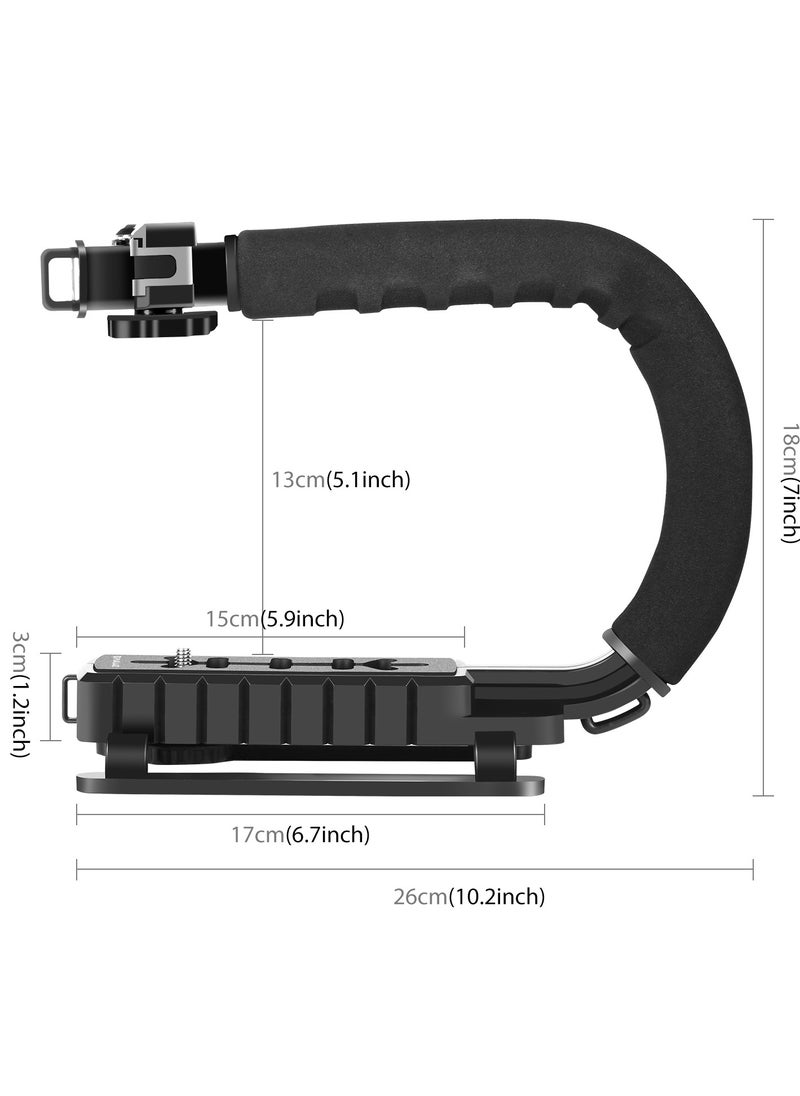 PULUZ U/C Shape Portable Handheld DV Bracket Stabilizer for All SLR Cameras and Home DV Camera  - Image 3