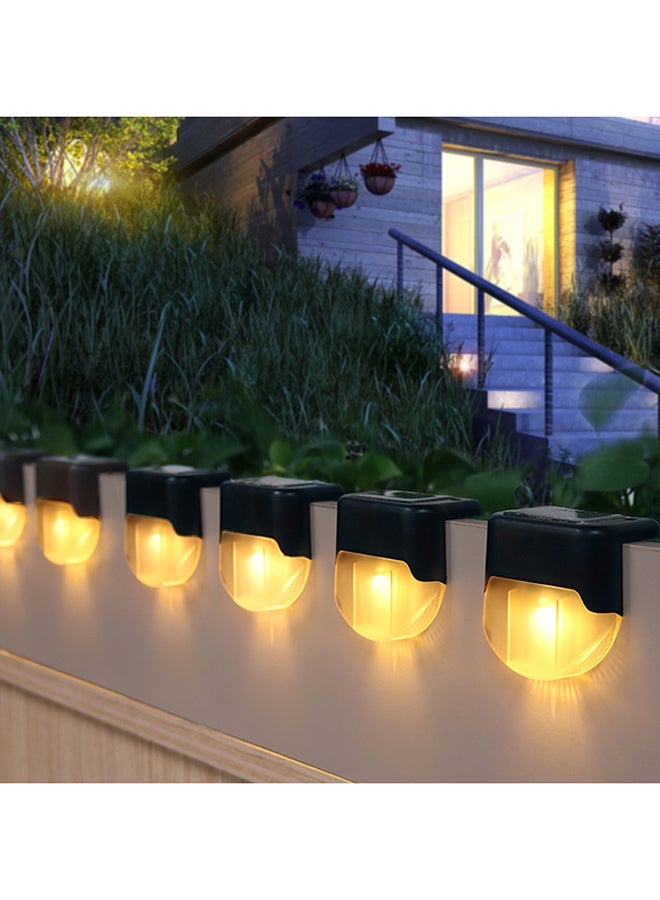 NIBEMINENT 6-Piece Solar Energy Fence Stair Lamp Set Black/White/Blue - Image 3