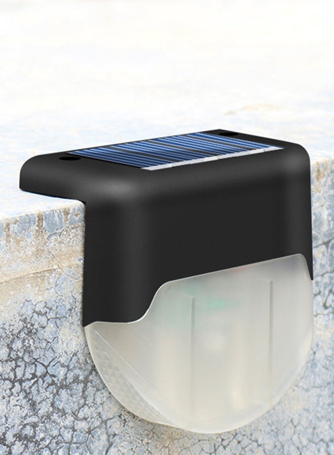 NIBEMINENT 6-Piece Solar Energy Fence Stair Lamp Set Black/White/Blue - Image 4