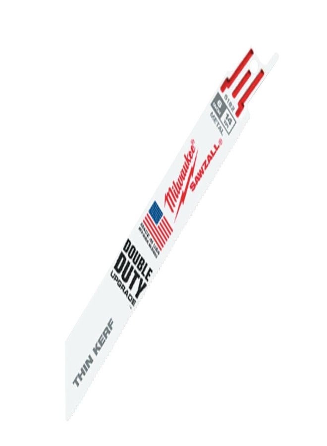 ميلواكي ميلووكي 48-00-8184، 6 بوصات، 18 سنًا لكل بوصة، شفرات منشار ترددي متوسطة لقطع المعادن من SAWZALL - عبوة من 25 شفرة - Image 2