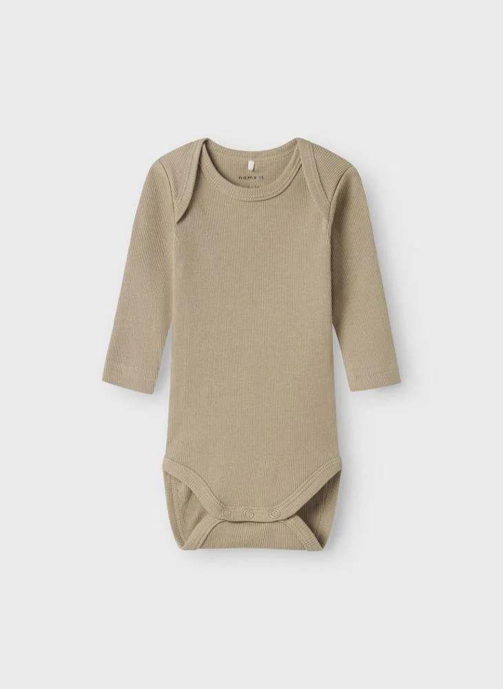 Name It  Kids Neutral 5-Pack Long Sleeve Ribbed Bodysuits  | Best Price UAE