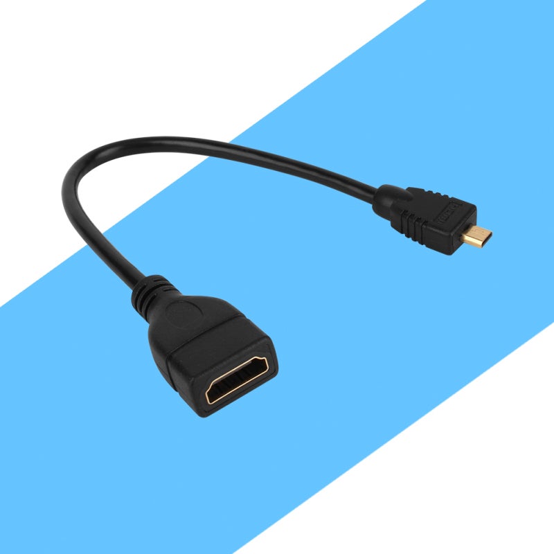 محول كابل تمديد من ذكر مايكرو HDMI إلى أنثى HDMI بدقة 1080P ثلاثية الأبعاد مع قناة عودة الصوت - جهاز توصيل لنقل الإشارة مقاوم للتآكل ويعمل فور التركيب لتوصيل الكمبيوتر المحمول أو الجهاز اللوحي بالتلفزيون أو الشاشة - Image 5