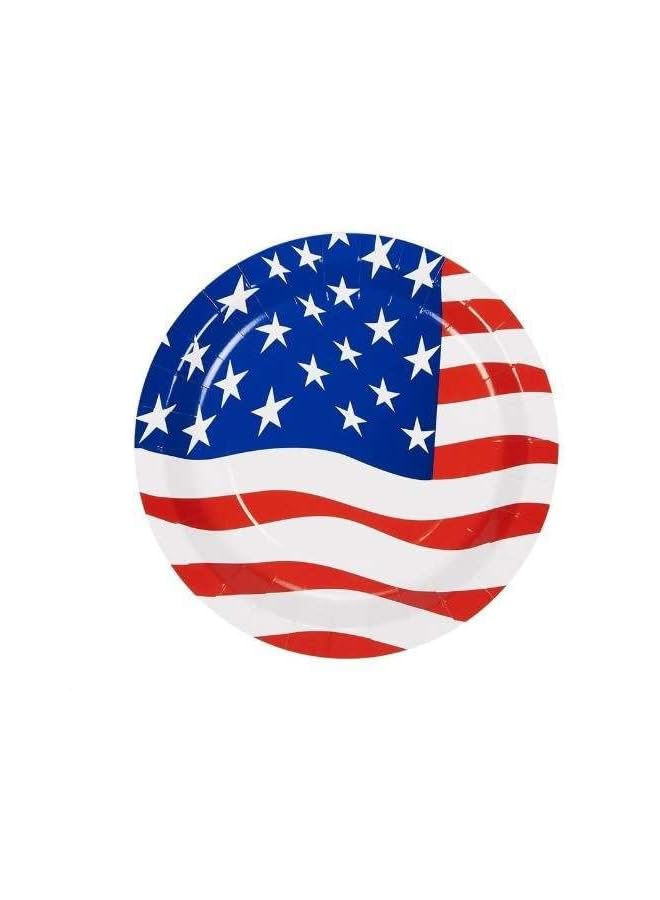 Raxoom Themed/4th of July Decoration Party Tableware kit - 94 pieces! Disposable plates, cups, napkins, cutlery, straws and tablecloth - Image 2