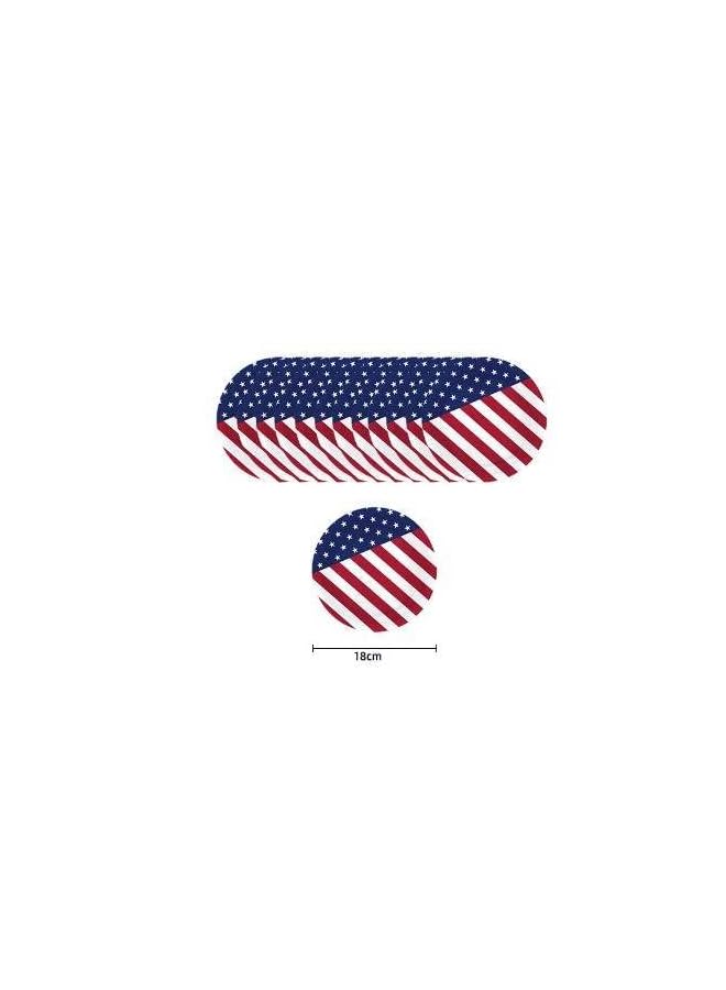 Raxoom Themed/4th of July Decoration Party Tableware kit - 94 pieces! Disposable plates, cups, napkins, cutlery, straws and tablecloth - Image 3