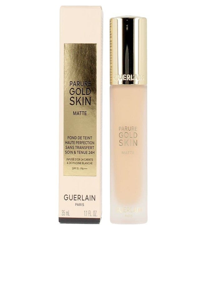 Guerlain Parure Gold Skin Matte 24H Wear No-Transfer Foundation SPF 15-2W Warm by Guerlain for Women - 1.1 oz Foundation