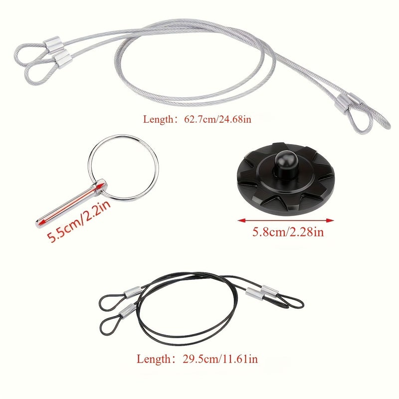Blue Hood Locks Engine Parts Car Racing Hood Pin Latch Kit With Plate Bonnet Pins Modification - Image 1