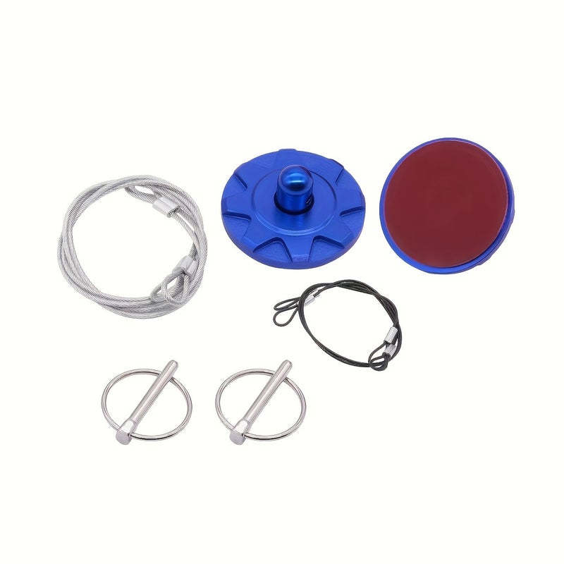 Blue Hood Locks Engine Parts Car Racing Hood Pin Latch Kit With Plate Bonnet Pins Modification - Image 5