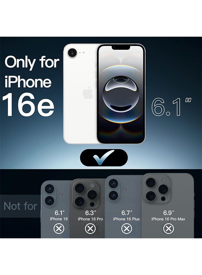 زفيف غطاء حماية شفاف لهاتف iPhone 16E 6.1 بوصة مضاد للخدش وغير أصفر مقاوم للسقوط للاستخدام اليومي والهدايا - Image 2