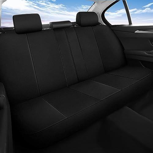 Pariitadin Waterproof Car Seat Covers Full Set, Neoprene Seat Covers for Cars, Universal Fit Interior Covers for Most Cars Sedan Van Truck SUV(Black) - Image 3