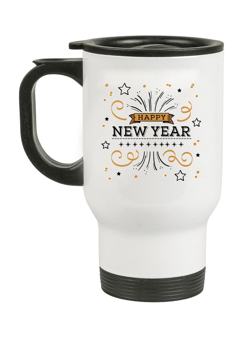 PRINTSHOP4ME Happy New Year Design Printed Travel Mug Suitable Gift For Family And Friends-New Year Theme-New Year Decor-Gifts For Special Person  - Image 1