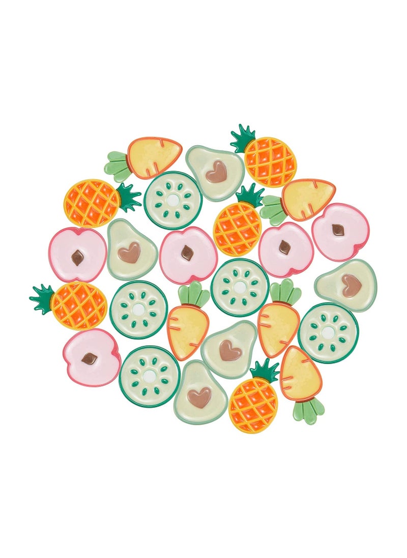 KASTWAVE 25pcs Simulation Fruit Cabochons Pineapple Avocado Peach Lemon Cabochons Cute Food Resin Cabochons for Jewelry Making Craft Making  - Image 1
