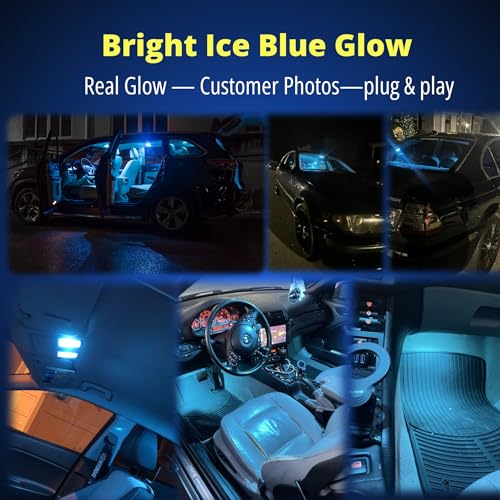 WLJH 17pcs 12V LED Interior Lights Package Kit+ License Plate Light Lamp Accessories for BMW E46 M3 1999-2006 Sedan Wagon Coupe Ice Blue - Image 3