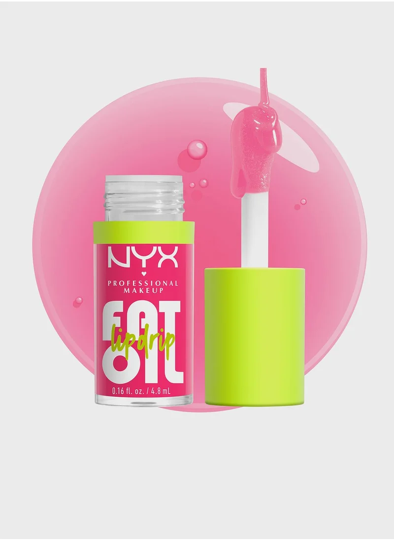 NYX PROFESSIONAL MAKEUP Fat Oil Lip Drip, Moisturizing, Shiny, Vegan Tinted Lip Gloss - 02 Missed Call