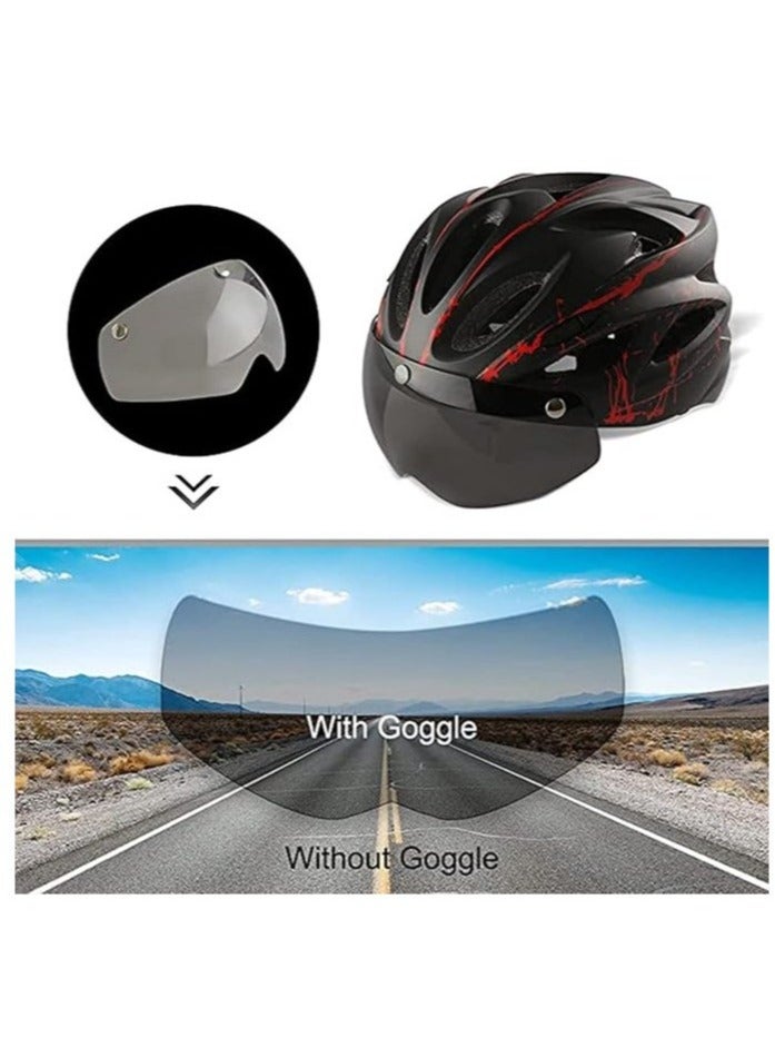 Generic Adult rider bicycle sports crash helmet, bicycle helmet with goggles, motorcycle helmet, riding helmet  - Image 5